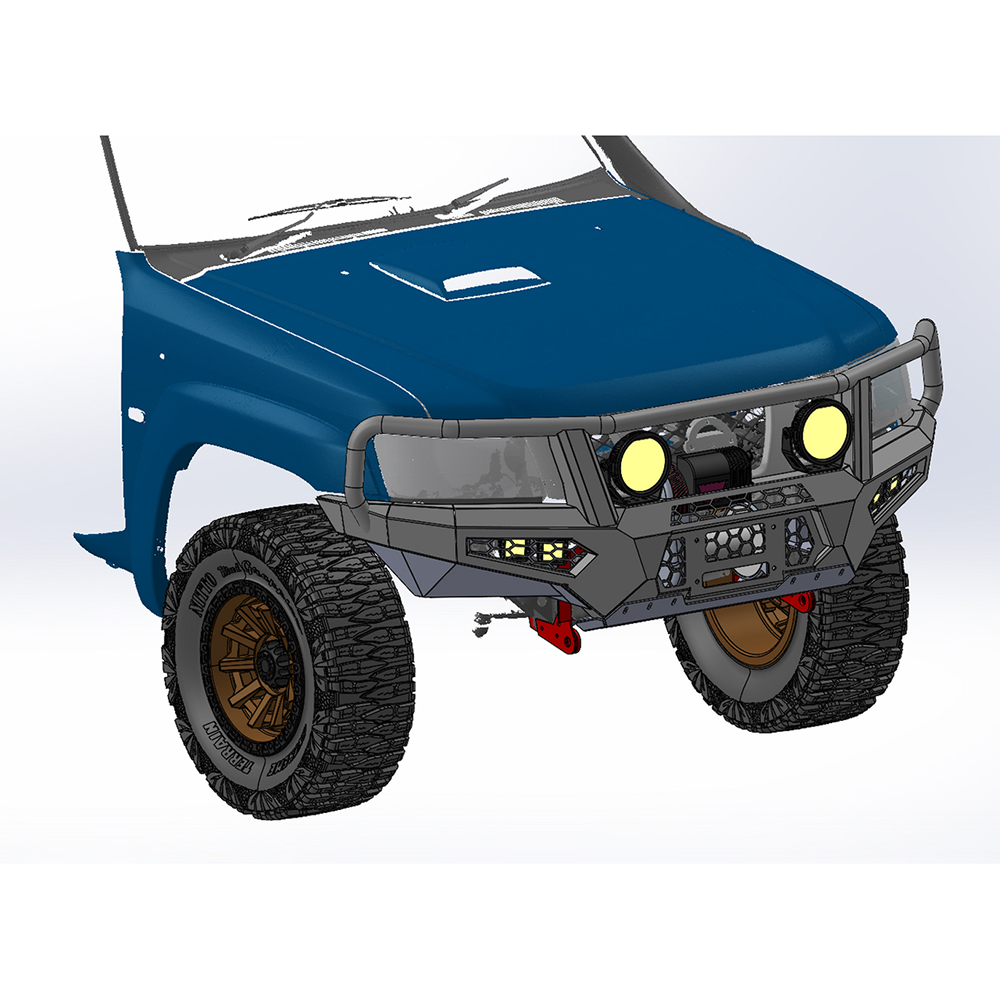 Offroad Animal Cougar Hi Mount Winch Bull Bar Suitable For Nissan Patrol GU 2005-16 - FB-NPT-Y61-05-COU-ASM0-XXX